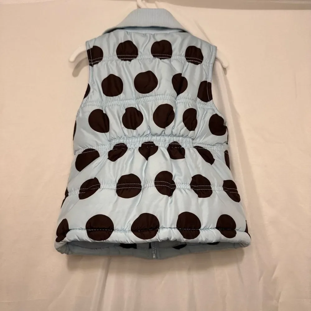 Girls Gymboree Polka dot Puffer vest size XS(3-4)